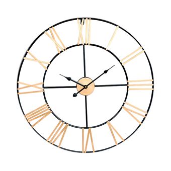 Reloj de Pared Vintage Negro/Dorado Ø60cm Thinia Home