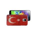 Funda / Cover / Case con diseño de banderas --> Turquia / Türkiye <-- para Samsung Galaxy S5 (i9600)