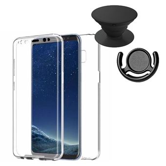 Kit Funda 3x1 360° + 1 PopSocket + 1 Soporte PopSocket Negro Samsung J7 2017 - 1