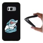 Funda Samsung Galaxy S8, WoowCase Funda Silicona Gel Flexible Mascota Tiburón, Carcasa Case - Negro