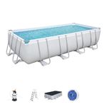 Piscina Desmontable Tubular Bestway Power Steel 488x244x122 cm Depuradora de arena de 3.028 litros/hora