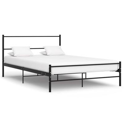 Vidaxl Negro Estructura De Cama De Metal 160X200 Cm