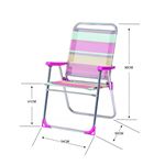 Silla plegable Alco 637ALF-56 de playa piscina multicolor de aluminio