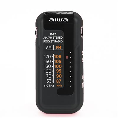 Mini Radio De Bolsillo Aiwa R-22bk Color Negro