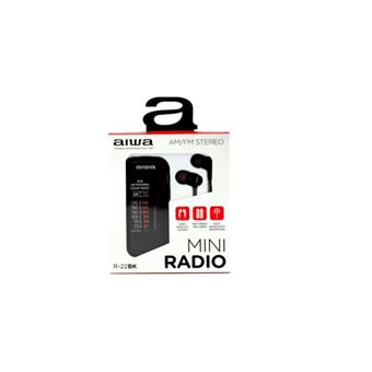 Radio De Bolsillo Aiwa Mini Pocket Radio AmFM R-22 Negro