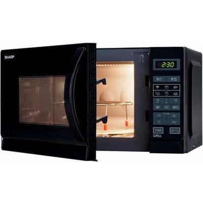 Sharp Horno Microondas R-742Bkw Microondas De Superficie Plana Con Grill 25 L 900 W Negro , Leroy Merlin - Imagen 2