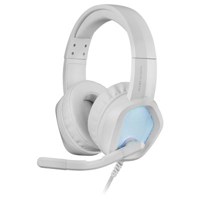 Auriculares Neodimio Mars Gaming Mh320w, Rgb Flow, Micrófono Y Caja De Control, Blanco