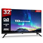 TV LED 32" TD Systems M32K21H no Smart TV, USB Grabador reproductor Negro E