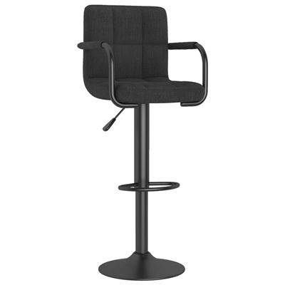 Vidaxl Negro Taburete De Cocina Tela 7,15Kg