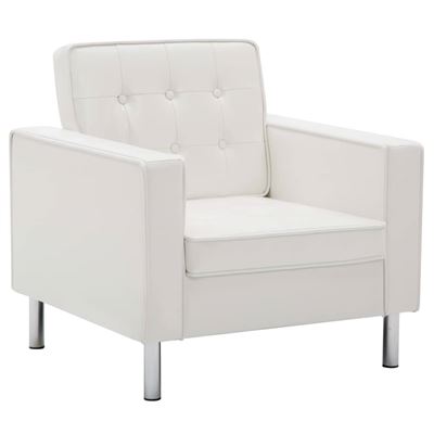 Vidaxl Blanco Sillón De Cuero Sintético