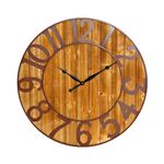 Reloj de Pared Vintage Negro/Madera Oscura Ø80cm Thinia Home