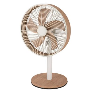 Ventilador De Sobremesa Fabrilamp Alcañiz Blanco/haya 45w Oscilante