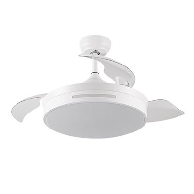 Ventilador De Techo Fabrilamp Led Micenas Regulable Con Control Remoto 72w 3cct 7200lm Ip20 Ø108cm Blanco