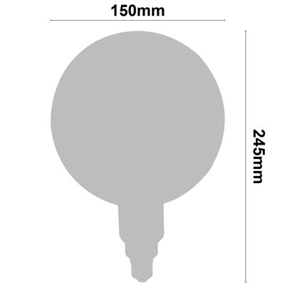 Bombilla LED Globo Gigante E27 4W Equi.28W 280lm Regulable 2100K  Transparente 25000H 7hSevenOn Vintage