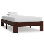 Estructura de cama madera maciza pino vidaXL marrón oscuro 90x200cm