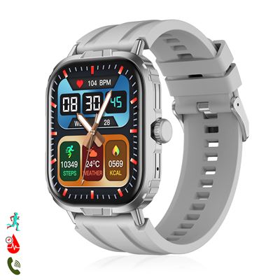 Smartwatch Dam M106 Gris Claro