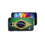 Funda / Cover / Case con diseño de banderas --> Brasil / Brazil <-- para Samsung Galaxy S5 (i9600)