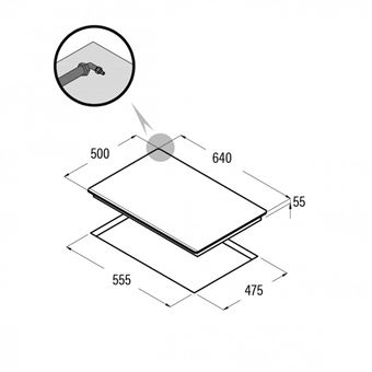 Placa de gas Cata LCIB6031BK 4 Fuegos 64cm 9200W Negro - 1