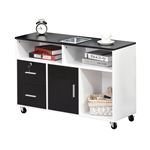 Mueble archivador Homcom negro 100x35x65 cm melamina