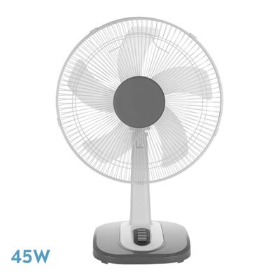 Ventilador De Sobremesa Fabrilamp Arroyo Grande Blanco/gris 45w Oscilante