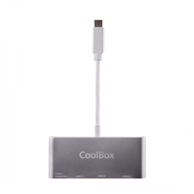 Coolbox Hub Usb 3 Puertos + Alimentación Usb-C A Usb3.0