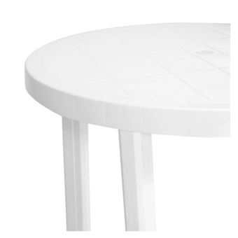 Mesa blanca GardenLife plástico redonda de terraza jardín patio 90cm blanca comedor patas desmontable - Muebles de jardín - Los mejores precios | Fnac