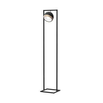 Lámpara de Piso Homemania Oval Negro, Madera L25xP20xA150 cm