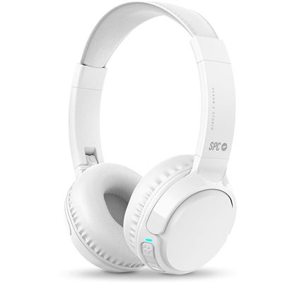 Spc Blanco Auriculares Inalámbricos Bluetooth Heron 2 Studio, 50H Batería, Micrófono Y Plegable