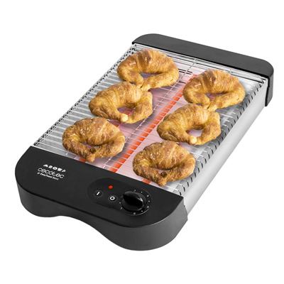 Tostador Cecotec Plano Turbo Easytoast Basic. 900 W, 3 Resistencias Halógenas, 6 Niveles