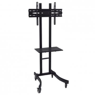 Soporte De Suelo Con Ruedas Approx Para Pantalla De 30"" - 55"" Fijo Max. Vesa 600x400 Hasta 40kg - Color Negro