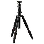 Rollei Compact Traveler no. 1 - Trípode de Aluminio con Cabezal Esférico (capacidad de 5 kg, Incluye Bolsa de Transporte), Color Negrotrípode Foto y Vídeo