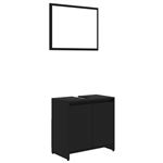 Conjunto de muebles de baño vidaXL aglomerado negro 15 kg