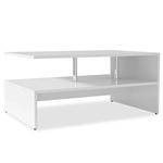 Mesa de centro vidaXL, de madera aglomerada 90x59x42cm Blanca