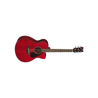 Yamaha fsx800crr guitarra electroacústica ruby red - 1