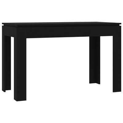 Vidaxl Negro Mesa De Comedor Aglomerado 120X60x76cm