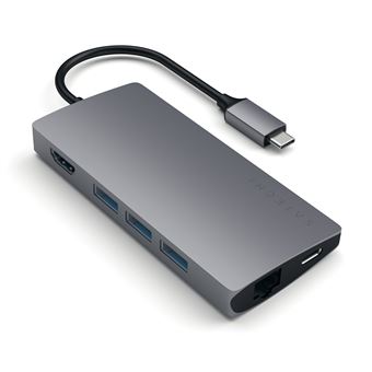 Adaptador USB-C Satechi multipuerto v2 Gris - 1