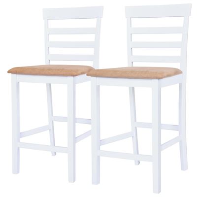 Y Gracias A Su Asiento Acolchado De Espuma, Son Cómodos Para Sentarse. ¡Estos Taburetes Añadirán Un Toque De Encanto Rústico A Su Hogar! La Entrega Incluye 2 Taburetes De Cocina Color: Marco Blanco + Asiento Beigedimensiones: 41 X 49 X 96 Cm (Ancho X Profundo X Alto)Profundidad Del Asiento: 40 Cmaltura Del Asiento Desde El Suelo: 62 Cmmaterial: Estructura De Madera De Caucho+ Asiento De Telala Entrega Incluye 2 Sillas De Cocinamaterial: Poliéster: 100%" Blanco Taburetes Vidaxl De Cocina 2 Unidades Tela