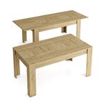 Mesa de comedor Skraut Home de 140cm extensible 200cm Naturale