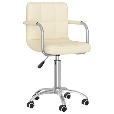 Vidaxl Crema Silla De Comedor Giratoria Tela 6,15 Kg