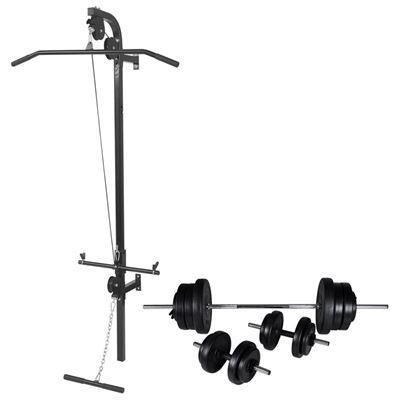 Máquina De Musculación De Pared Vidaxl, Pesas Y Mancuernas 60,5 Kg
