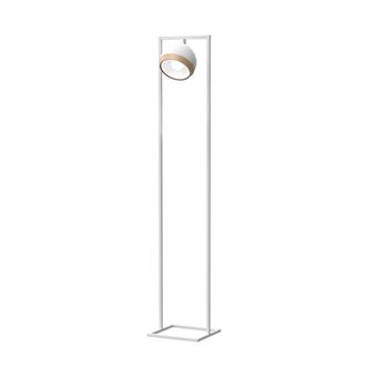 Lámpara de Piso Homemania Oval Blanco, Madera L25xP20xA150 cm