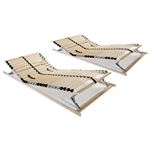 Somieres de cama 2 uds con 28 láminas 7 zonas vidaXL 70x200 cm 14,5 kg