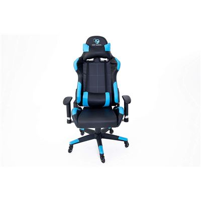 Silla Gaming Coolbox Deepcomand Para E-sports, Tejido De Polipiel Pu, Reclinable, Tecnología Air Effect, Azul Y Negro
