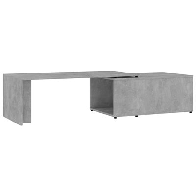 Vidaxl Gris Mesa De Centro Aglomerado 150X50x35 Cm Hormigón
