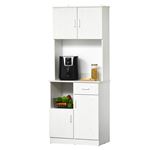 Mueble auxiliar de cocina Homcom blanco 71x41x178 cm