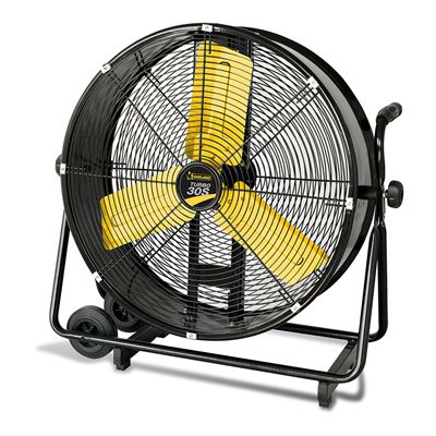 Ventilador Industrial De Suelo Turbo 30s-v24 260w Cobertura De Hasta 280m² Con Ruedas Y Cable