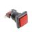 Pulsador arcade BeMatik momentáneo 32x32 mm 1NO 1NC 250V 15A SPDT rojo con luz_0