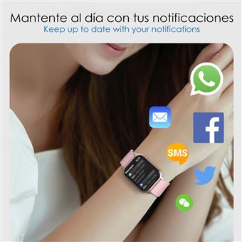 Smartwatch DAM ZW32 Monitor de tensión y oxígeno, termómetro Rosa