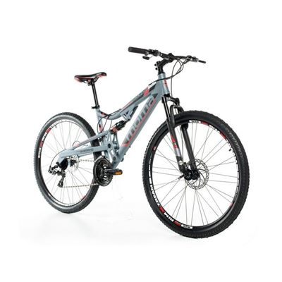 Moma Bikes Bicicletta mountainbike 29 mtb shimano montaña eqx 29alu 24v doble freno disco susp. gris talla