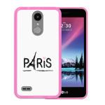 Funda LG K4 2017 - K8 2017 Silicona Gel Flexible WoowCase Love Paris - Rosa
